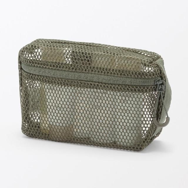 【MUJI 無印良品】立體網布收納包/S (黑/卡其/粉紅)約11×16×5 cm