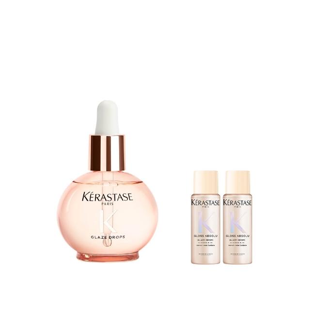 【KERASTASE 巴黎卡詩】釉光香頌玫瑰護髮精油45ml(全新上市/小粉球/柔順/抗躁/蓬彈)