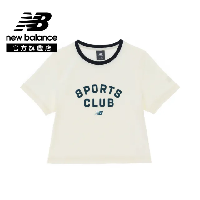 【NEW BALANCE】NB 短版短袖上衣_女性_米杏/藍色任選_WT62T7UMCIC_WT62T7UMNNY(亞版 版型正常)
