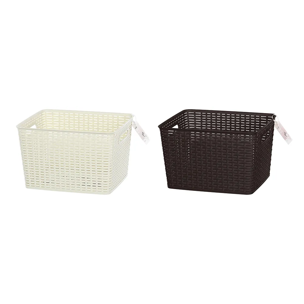 【KEYWAY 聯府】藤森收納籃19L-6入 顏色隨機(置物籃 藤紋 鄉村風 MIT台灣製造)