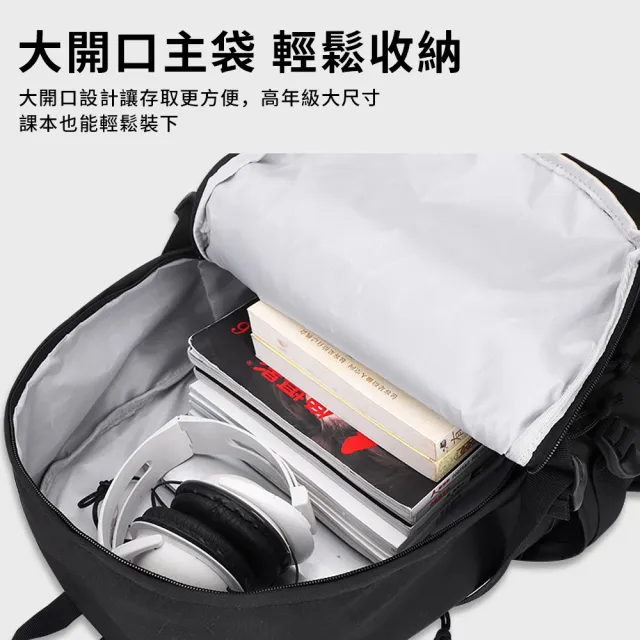 【Starshop】素色簡約雙肩後背包 防潑水輕量學生書包 電腦背包 旅行大容量背包 雙肩包（國 