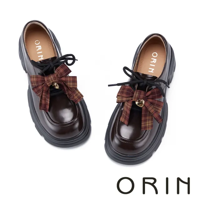 【ORIN】經典學院風厚底樂福鞋 咖啡