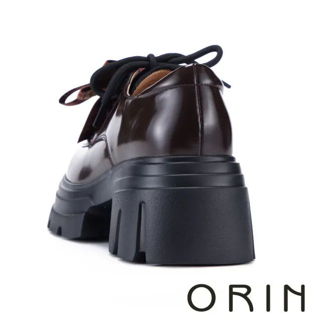 【ORIN】經典學院風厚底樂福鞋 咖啡