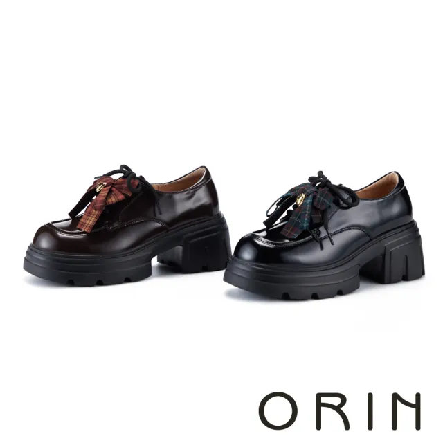 【ORIN】經典學院風厚底樂福鞋 咖啡