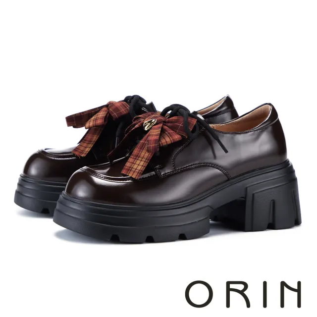 【ORIN】經典學院風厚底樂福鞋 咖啡