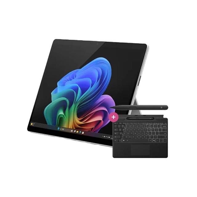 【Microsoft 微軟】鍵盤蓋+筆組★Surface Pro-13吋 輕薄觸控 AI筆電-白金(第11版/X Plus/16G/256G/W11)