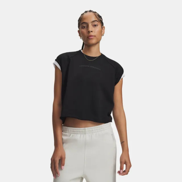 【UNDER ARMOUR】UA 女 Icon Cut Off 短袖T-Shirt_6013538-008