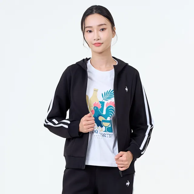 【LE COQ SPORTIF 公雞】立領/針織連帽外套 男女款 3色 LWY61761_LWY62761