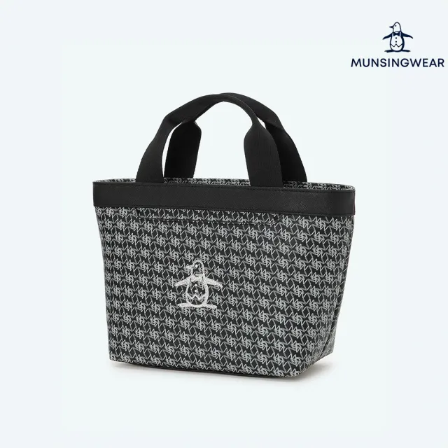 【Munsingwear】企鵝牌 男款黑色 企鵝幾何紋保冷球車手提包 MGYJ0558