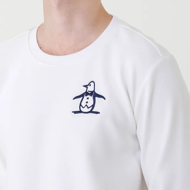 【Munsingwear】企鵝牌 男款白色 網路獨家 高爾夫企鵝長袖上衣 MGYL2804