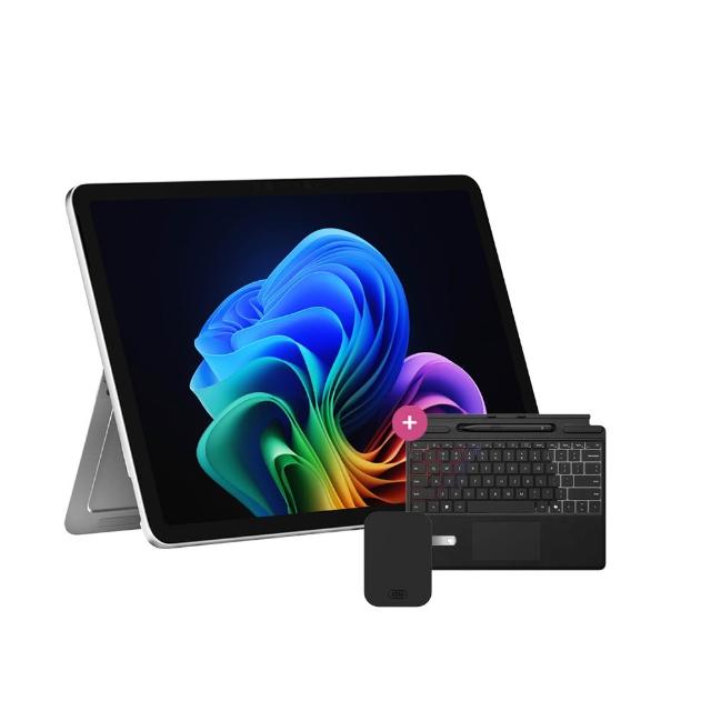 【Microsoft 微軟】鍵盤蓋+電源供應器組★Surface Pro 12吋 輕薄觸控 AI筆電-白金(X Plus/16G/256G/W11)