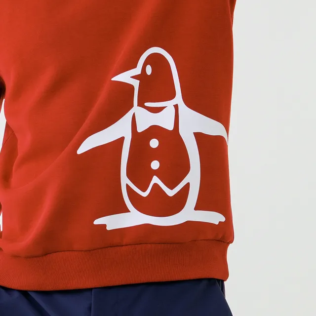 【Munsingwear】企鵝牌 男款深紅色 網路獨家 經典大企鵝長袖上衣 MGYL2806