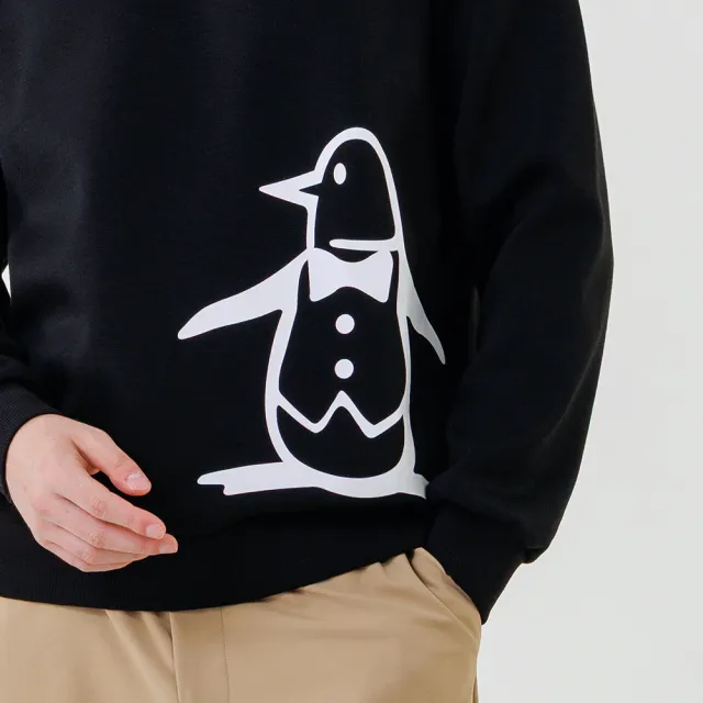 【Munsingwear】企鵝牌 男款黑色 網路獨家 經典大企鵝長袖上衣 MGYL2806