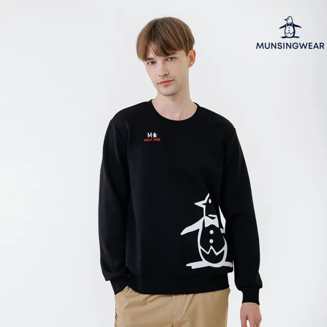 【Munsingwear】企鵝牌 男款黑色 網路獨家 經典大企鵝長袖上衣 MGYL2806