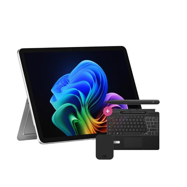 【Microsoft 微軟】鍵盤蓋+筆+電源供應器組★Surface Pro 12吋 輕薄觸控 AI筆電-白金(X Plus/16G/512G/W11)