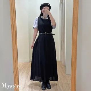 【my stere 我的時尚秘境】雙11 極簡質感棉麻無袖連身長裙 兩色 連身裙 連身洋裝 背心洋裝 背心長裙