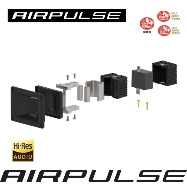 【AIRPULSE】A80 主動式藍牙喇叭 木紋（國際設計師 Phil Jones 設計｜Hi-Res音質認證｜電視電腦揚聲器）