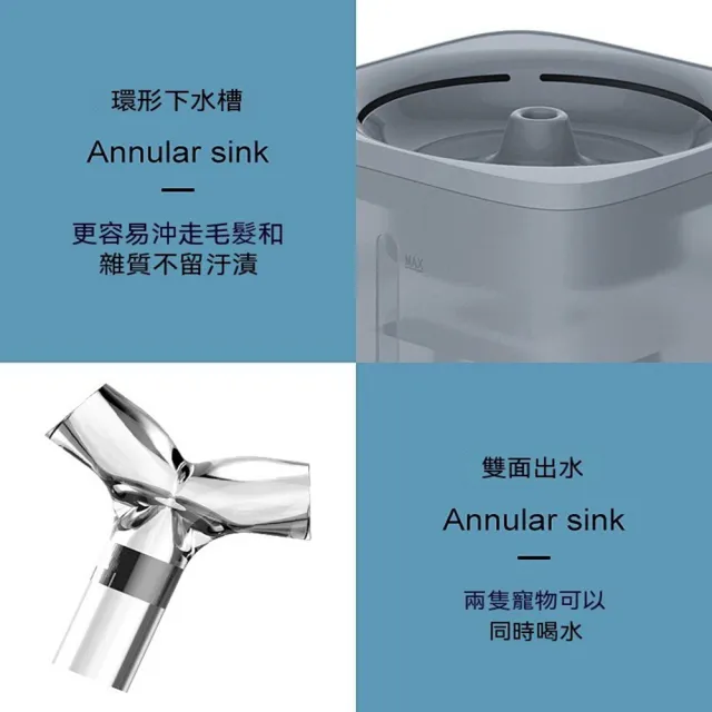 【Quality 聚家】寵物飲水機 貓咪飲水機 智能感應貓咪飲水機 自動循環流動 貓狗喝水器(淨化過濾/靜音水泵)