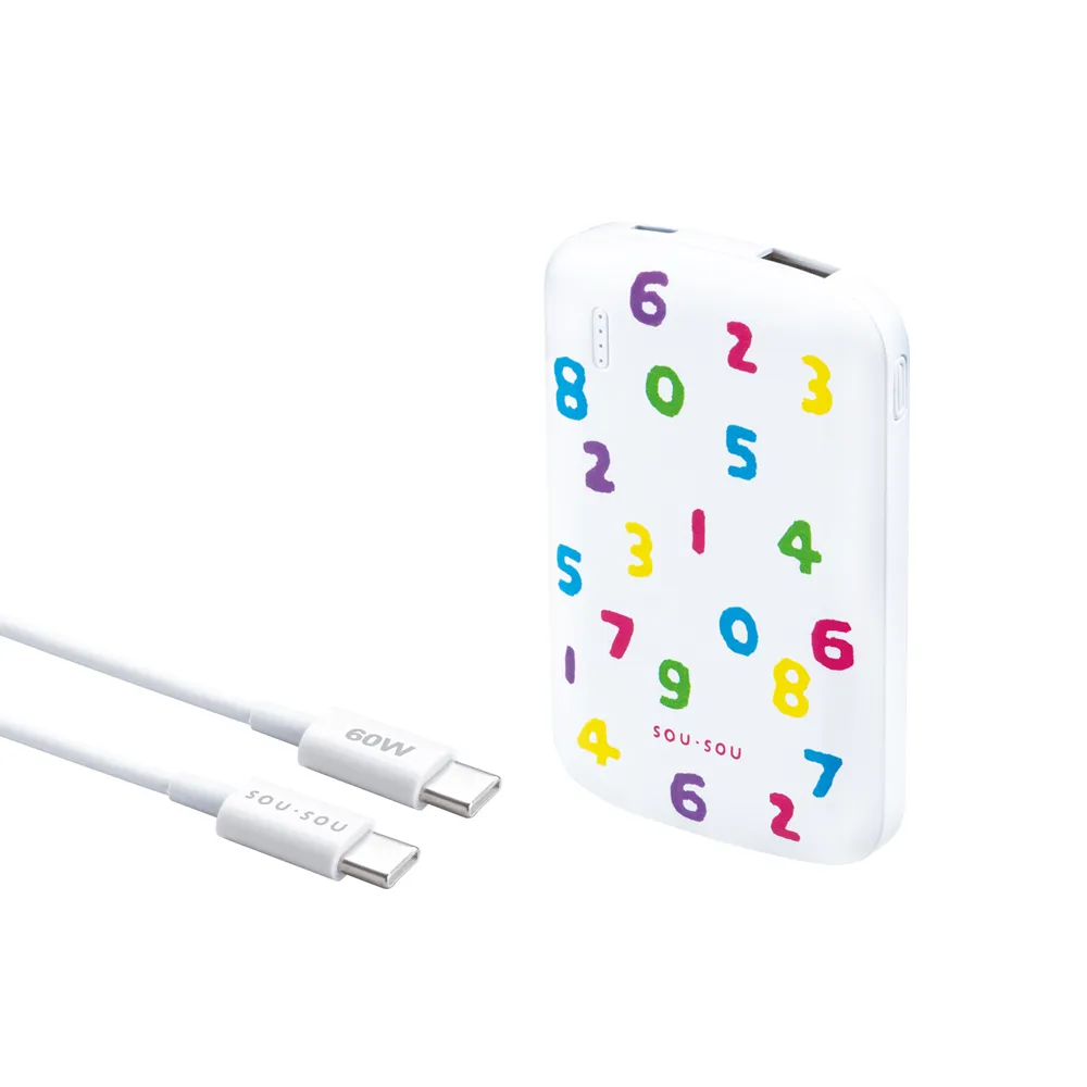 【E-books】E-PCB287超薄Type C雙輸出行動電源+60W CtoC快充傳輸線(18.5Wh/5000mAh)