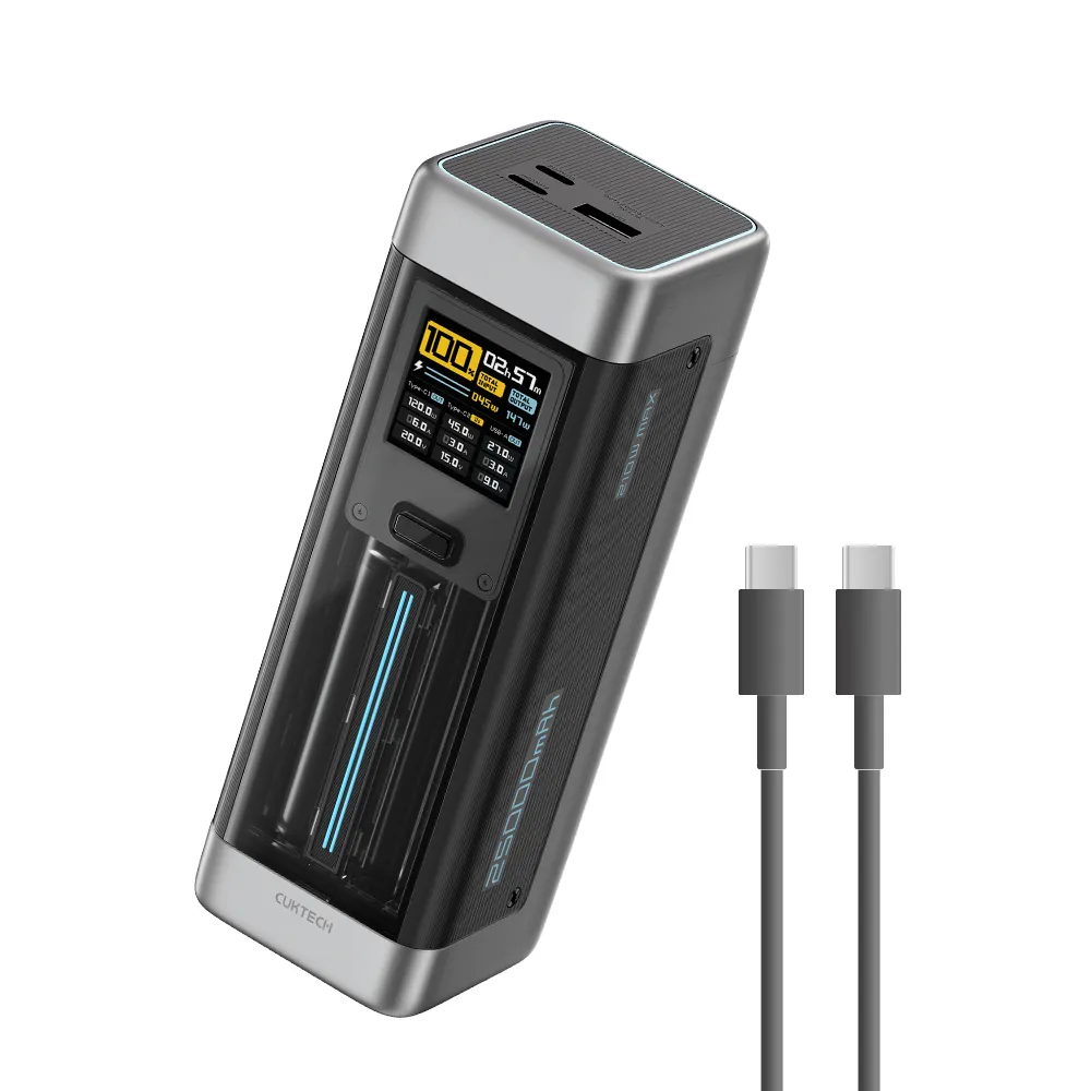【CUKTECH 酷態科】20號 P23 25000mAh 90Wh 210W 2C1A三孔 大容量行動電源(數顯 可充筆電 大陸3C認證 CCC)