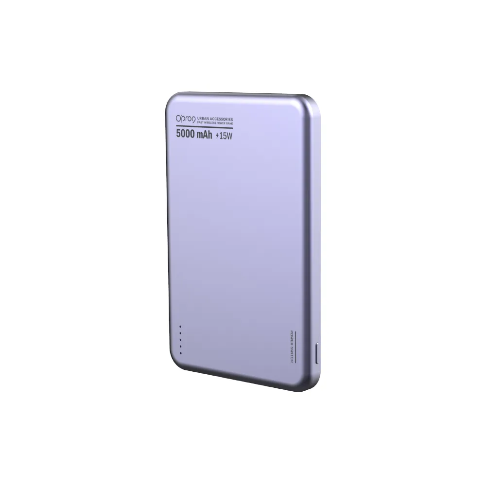 (Opro9) 5000mAh 磁吸無線行動電源(厚度只有8.9mm 輕薄方便攜帶)