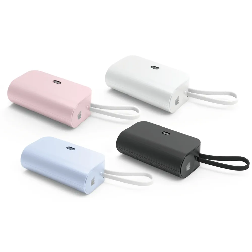 Wephone 5000mAh 隱藏直插式/數顯20W快充行動電源(雙向自帶線/可充手錶)