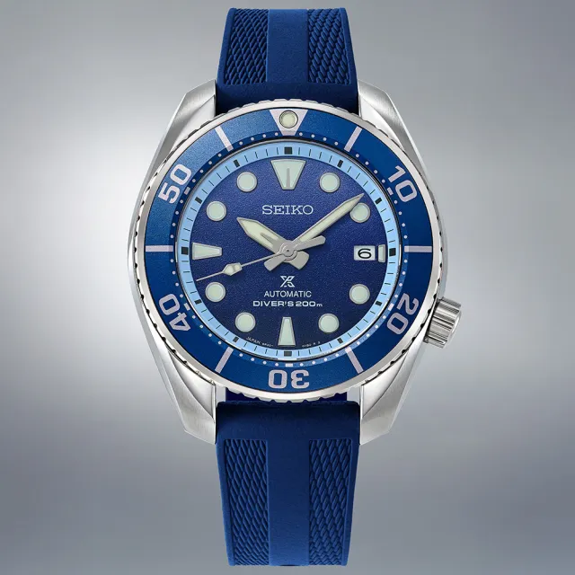 【SEIKO 精工】Prospex 亞洲限量款 印尼藍火火山 200米潛水機械錶-45mm(SPB543J1/6R35-03N0B)