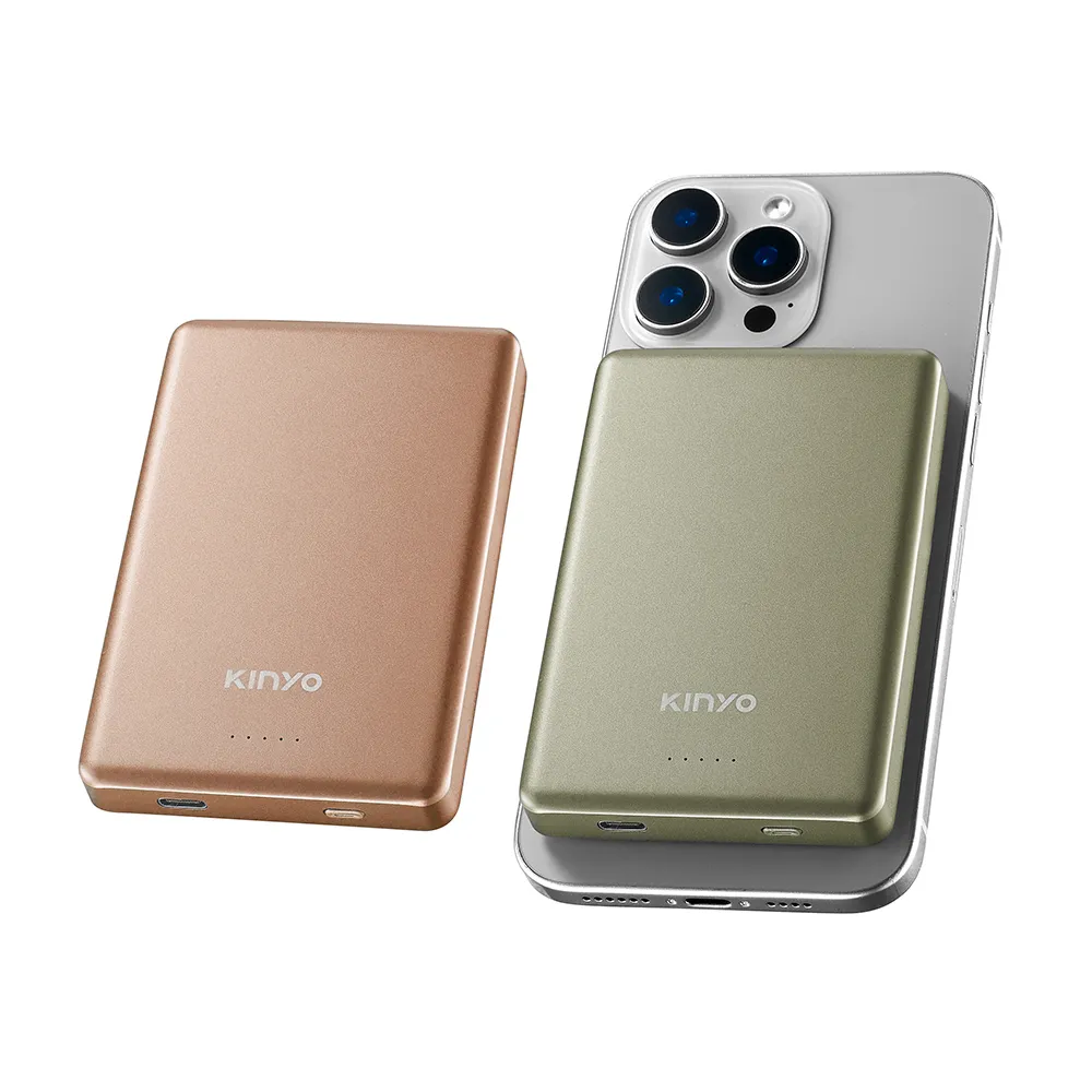 【KINYO】WH標示 10000mAh固態防爆 磁吸薄型行動電源 Type-C/蘋果 (KPB-2321)