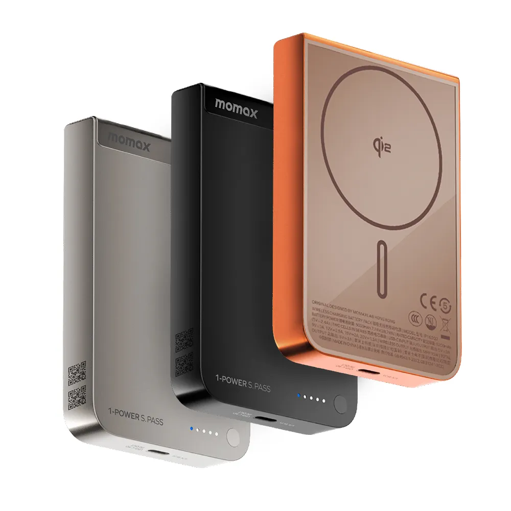 【Momax】10000mAh Qi2 無線磁吸行動電源 (型號1-Power S.Pass) CCC認證 中秋送禮