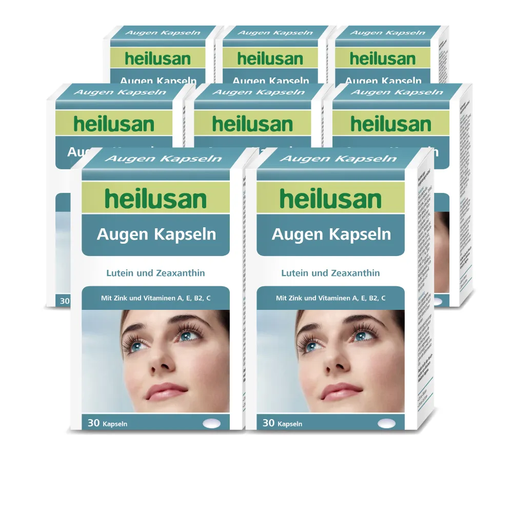 【Heilusan 好立善】EUREYE葉黃素複方軟膠囊30粒8入型錄組(玉米黃素藍莓/維他命AB2CE鋅)