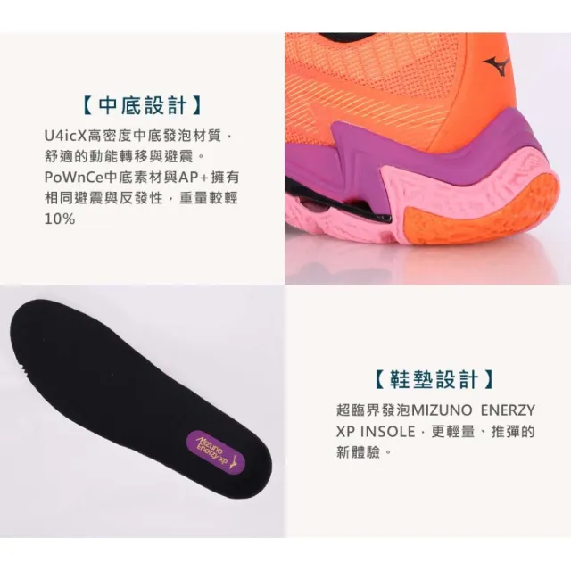 【MIZUNO 美津濃】WAVE LIGHTNING ELITE 男排球鞋-匹克球 美津濃(V1GA260081)