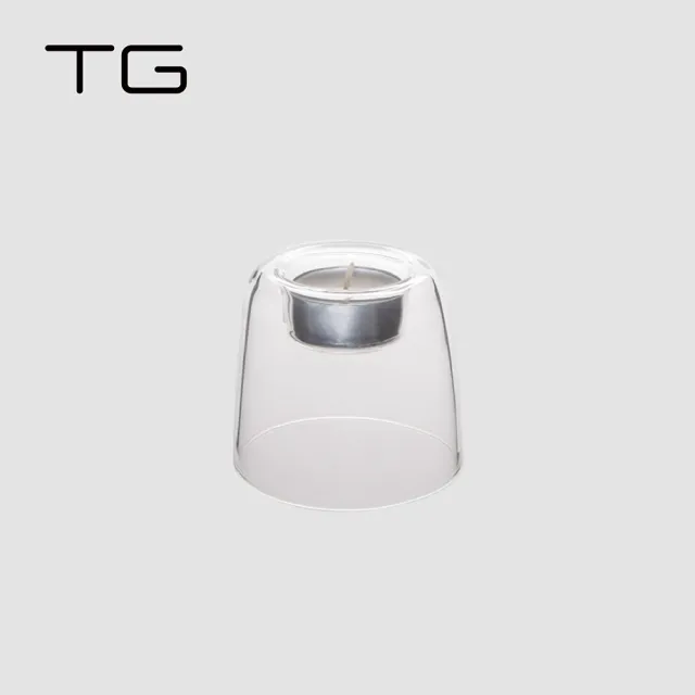 【TG】耐熱玻璃蠟燭台 70mm(蠟燭 燭台 耐熱玻璃)