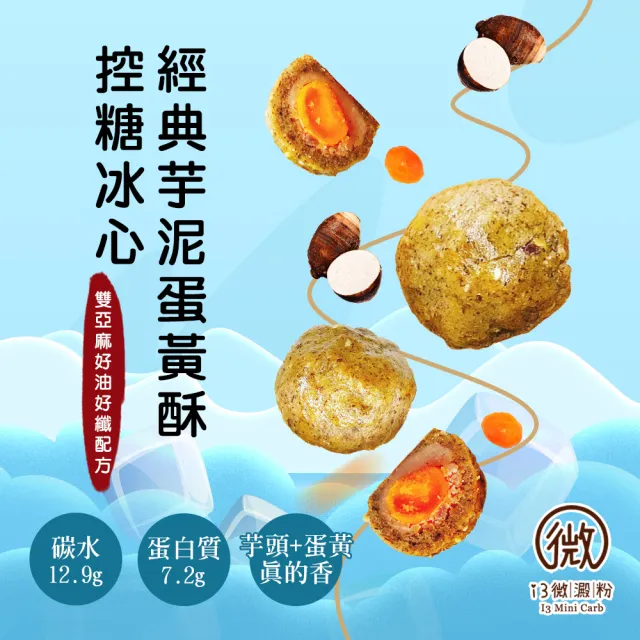 【i3微澱粉】控糖冰心經典芋泥蛋黃酥禮盒4入x1盒(70g 蛋奶素 月餅 手作)_年菜 年節禮盒