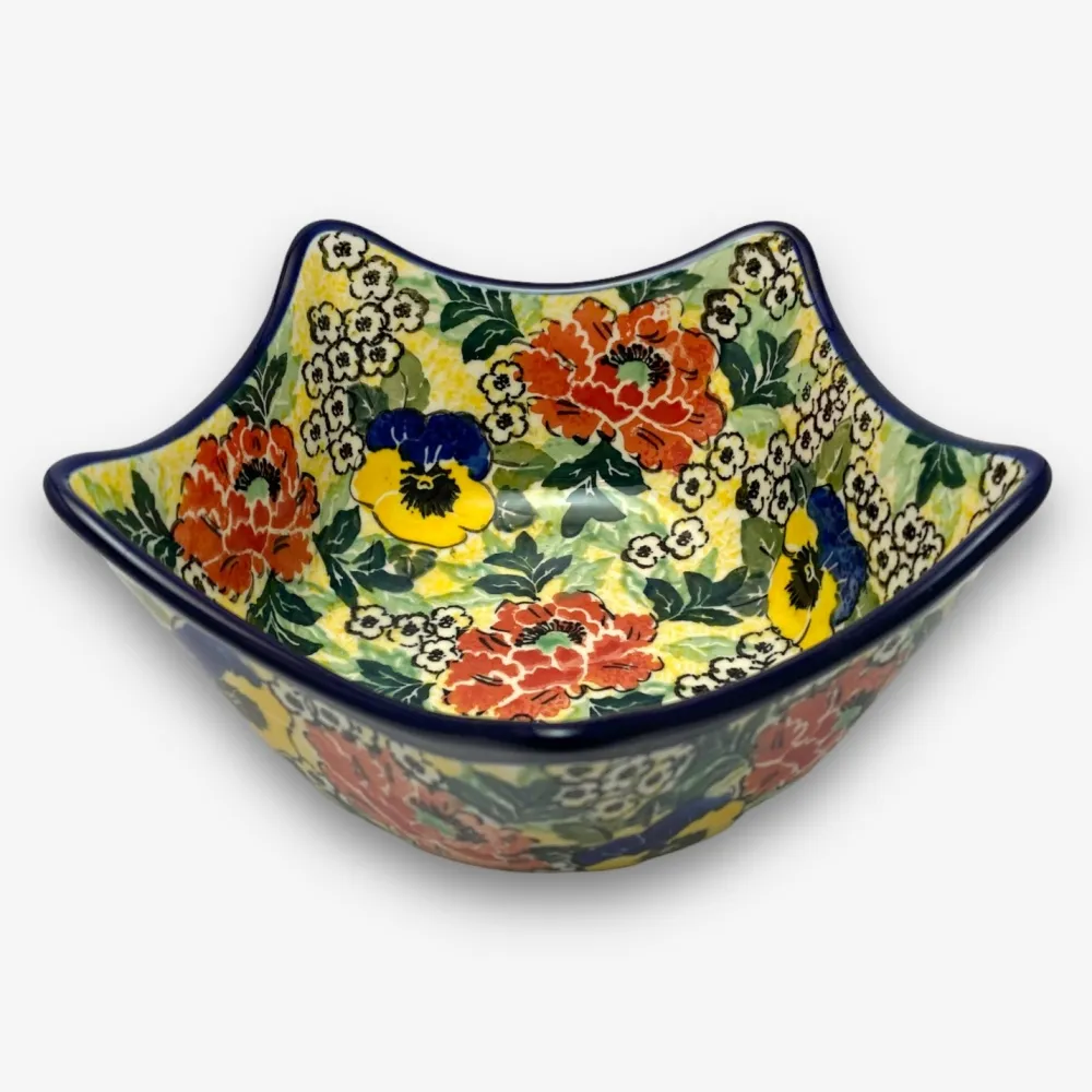 【波蘭陶】SOLO歐洲家居 正版原裝 波蘭原廠手繪 CA 18.5CM 造型碗 湯麵碗 沙拉玩 錦夢花洲系列