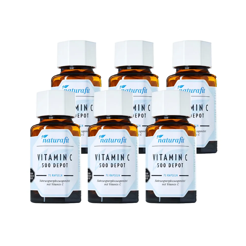【Natural Fit 活粒適】維生素C 緩釋型 六入組 70粒/入(緩釋型維他命C 抗氧化膠原蛋白促進補鐵吸收)