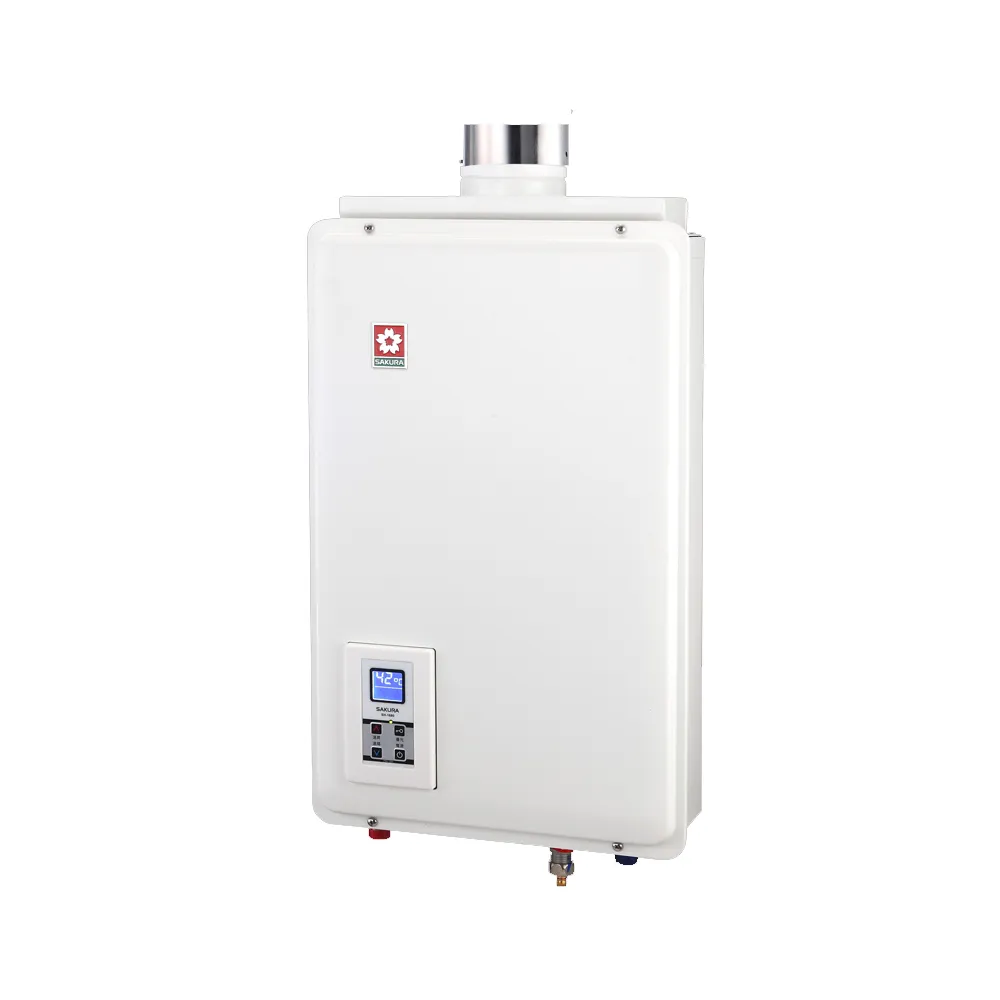 【SAKURA 櫻花】屋內型強制排氣數位平衡熱水器SH-1680 16L(基本安裝)
