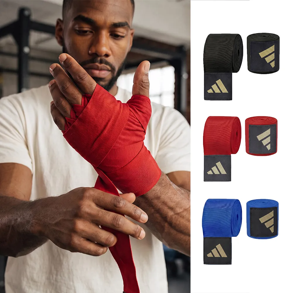 【adidas 愛迪達】拳擊手綁帶 4.5M 一對 (拳擊繃帶 纏手帶 泰拳 格鬥 拳擊手套  拳套搭配用)