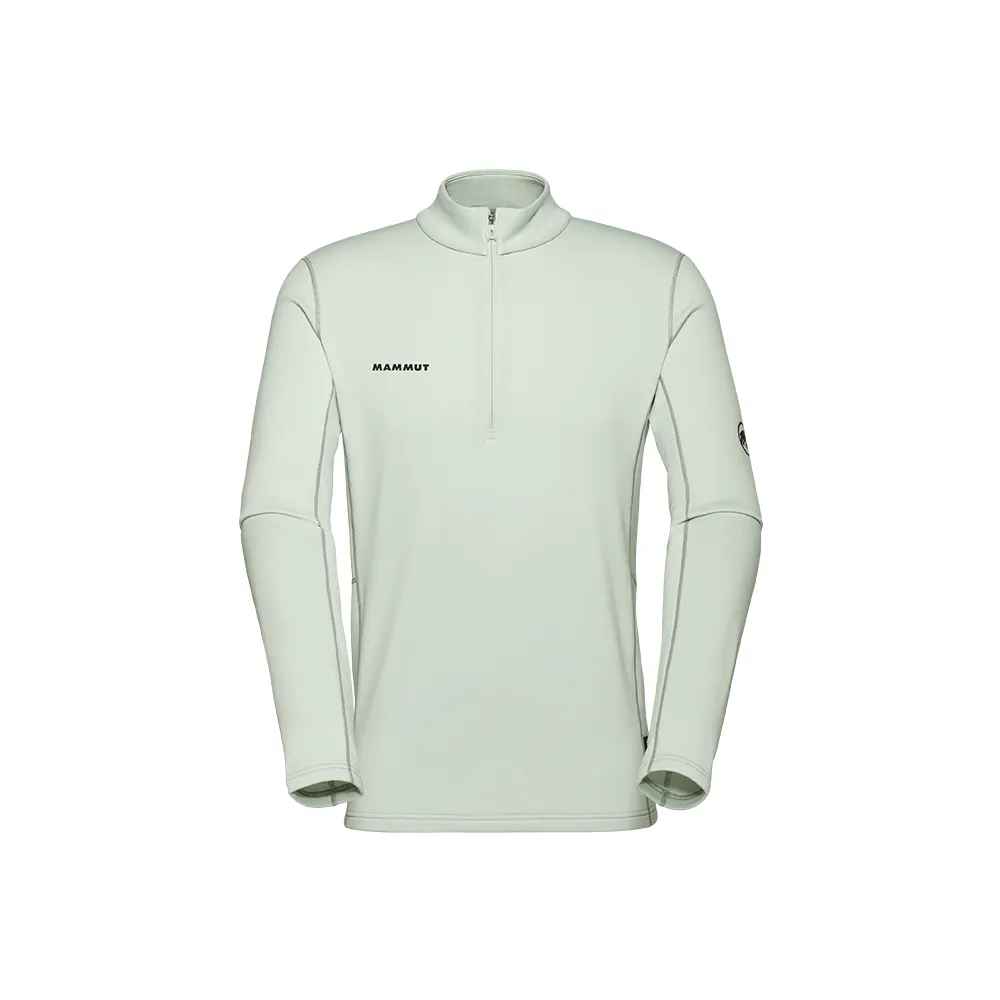 【Mammut 長毛象】Aenergy ML Half Zip AF 保暖立領半拉鍊長袖排汗衣 鼠尾草銀綠 男款 #1016-01120