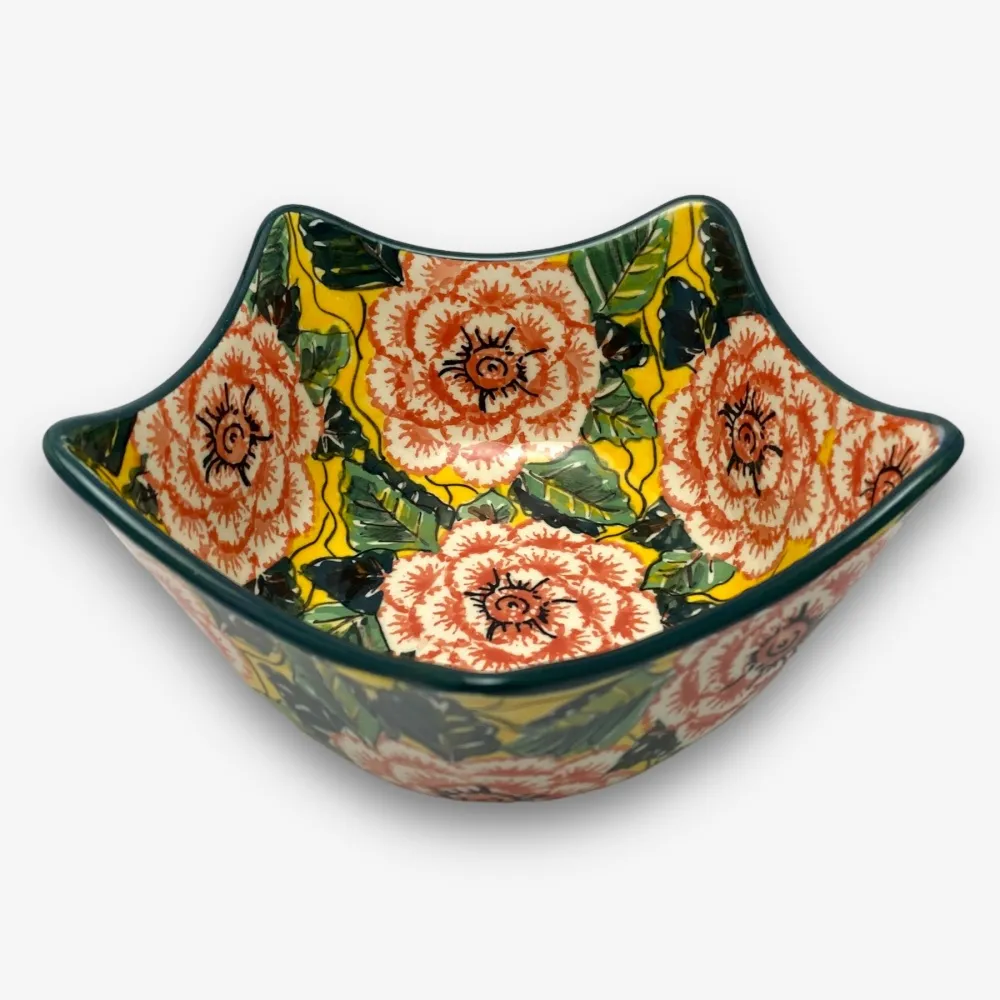 【波蘭陶】SOLO歐洲家居 正版原裝 波蘭原廠手繪 CA 18.5CM 造型碗 湯麵碗 沙拉玩 粉紅牡丹系列