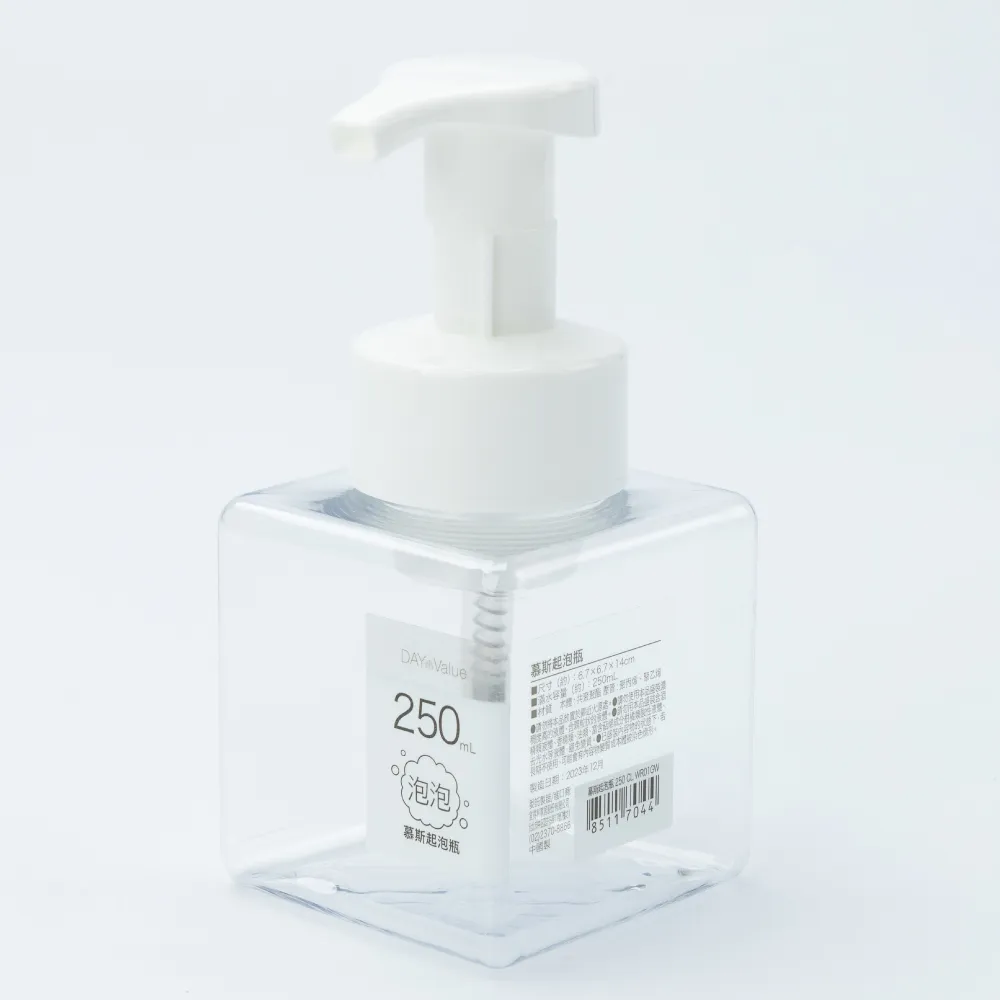 【NITORI 宜得利家居】慕斯起泡瓶 按壓瓶 分裝瓶 250 CL WR01GW(慕斯起泡瓶 按壓瓶 分裝瓶)