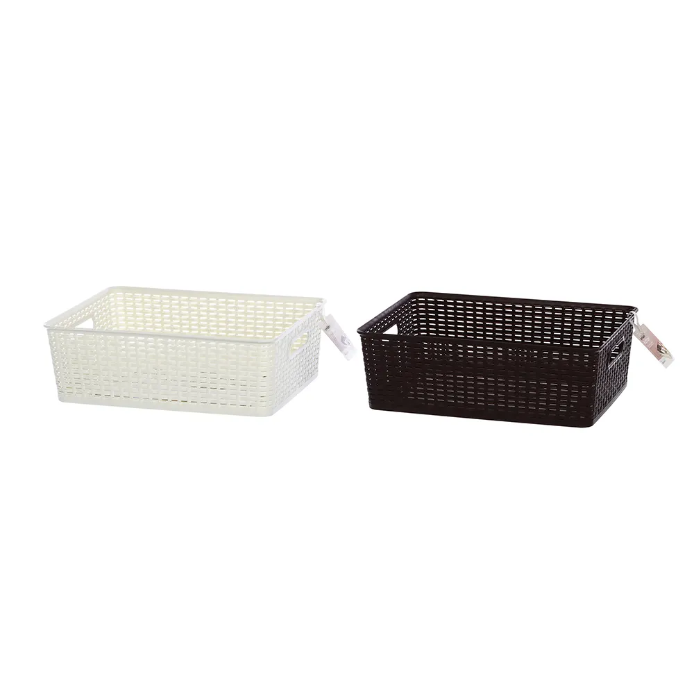 【KEYWAY 聯府】藤森收納籃16L-6入 顏色隨機(置物籃 藤紋 鄉村風 MIT台灣製造)