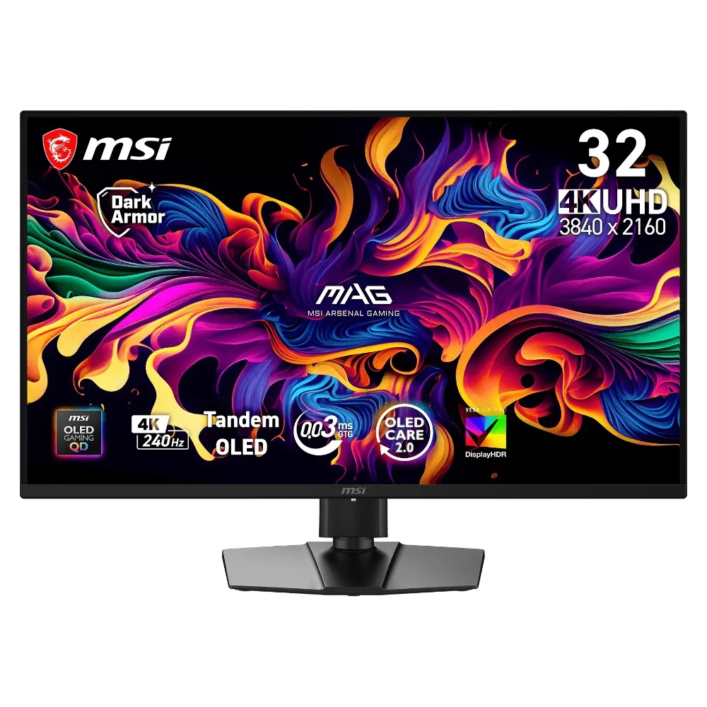 【MSI 微星】MAG 321UP QD-OLED X24 32型 4K 16:9 240Hz 電競螢幕(FreeSync/Type-C/HDR 500)