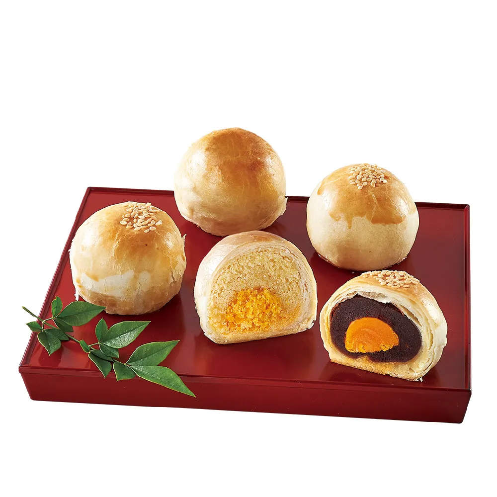 【台中犁記】綜合蛋黃酥9入禮盒(紅豆＋芋頭)-4盒_中秋 送禮禮盒