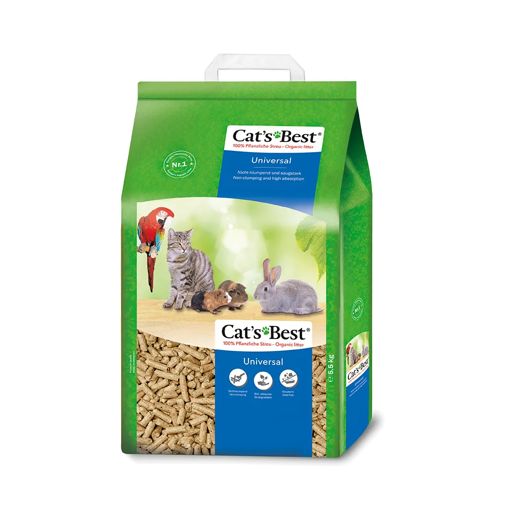 【CAT’S BEST 凱優】崩解木屑砂-藍標粗砂-10L(貓砂/木屑砂/環保砂/松木砂/小動物砂)
