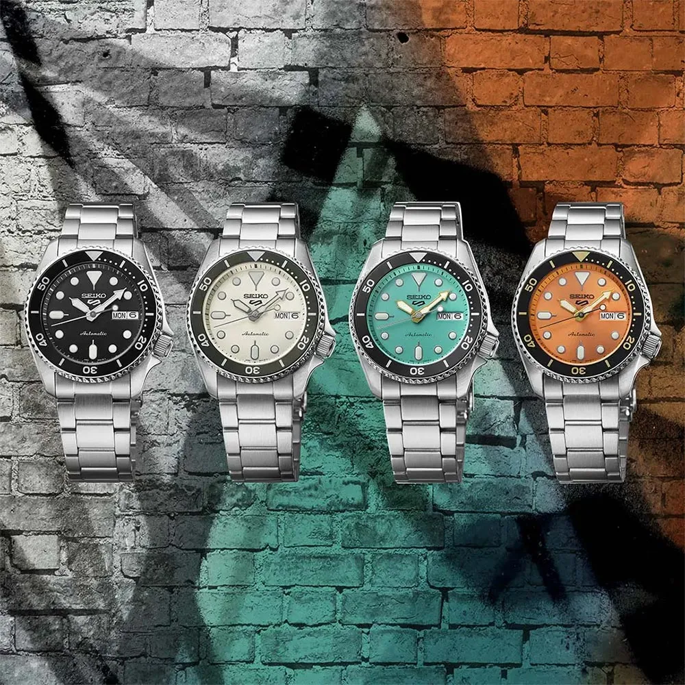 【SEIKO 精工】5 Sports 街頭潮流機械腕錶/四色任選(SRPK29K1/SRPK33K1/SRPK35K1/SRPK31K1)