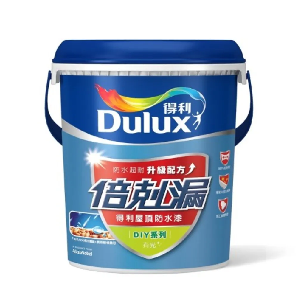 【得利】倍剋漏屋頂防水漆冷寒銀 3.6L