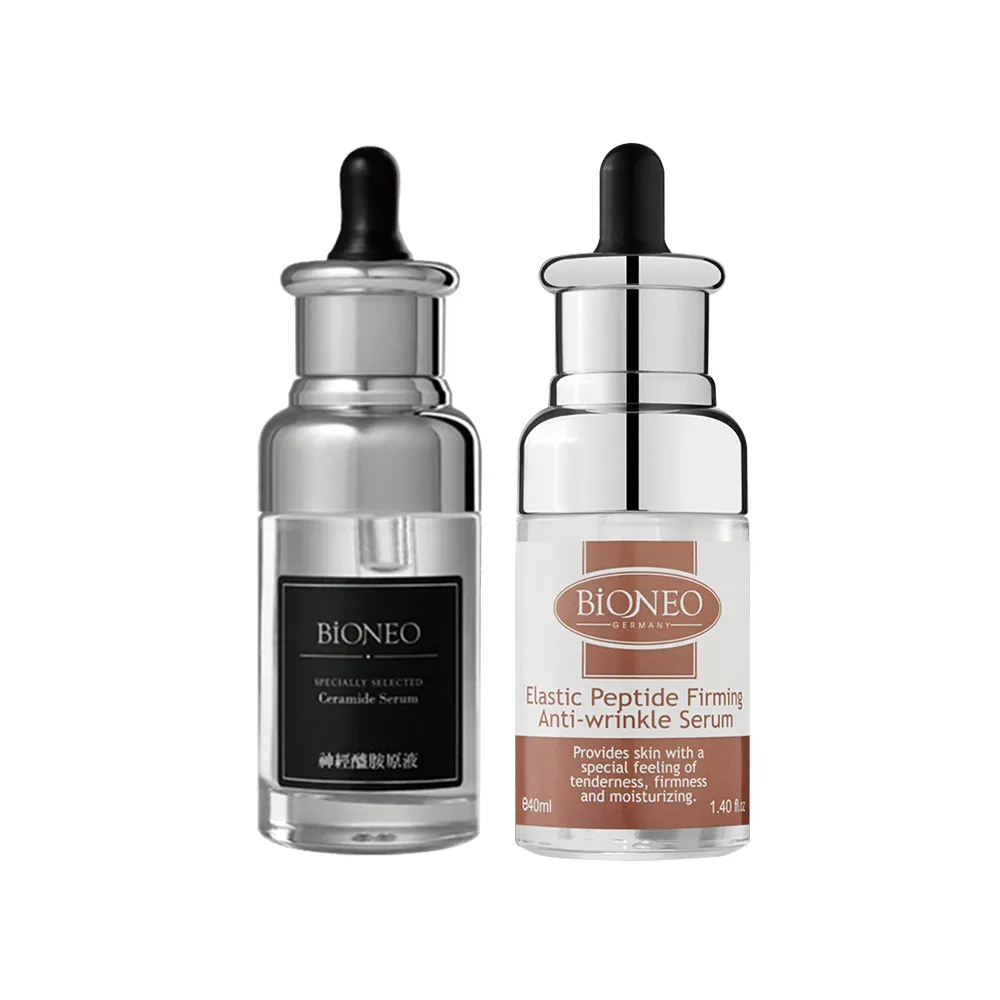【Bioneo 德國百妮】神經醯胺乾燥修護原液40ml 彈力胜肽原液40ml(鎖水 保濕 源自醫療界的肌膚守護)