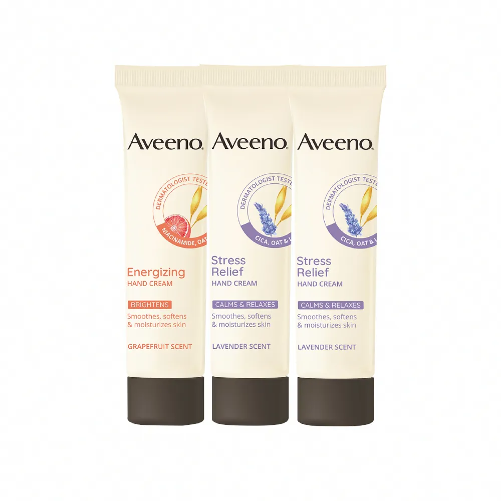 【Aveeno 艾惟諾】任選3入_葡萄柚活力亮白/薰衣草暖香舒緩護手霜(50g)