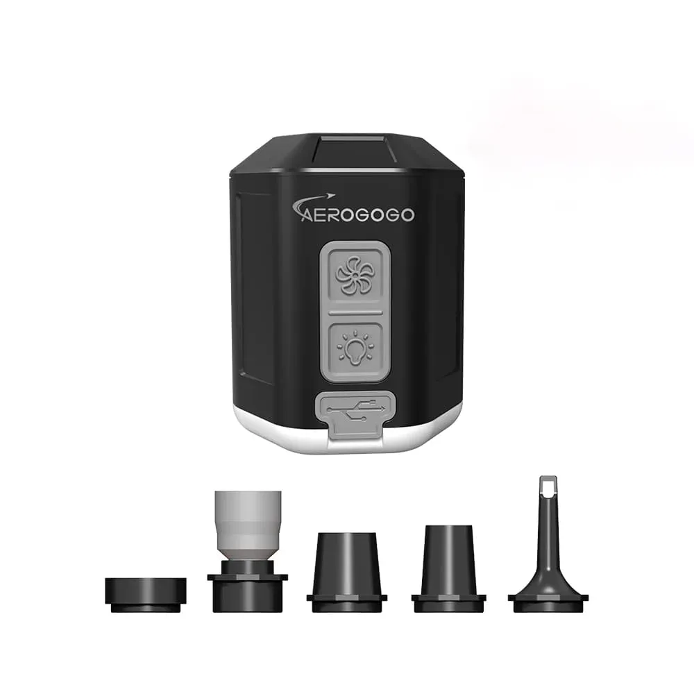 【Aerogogo】台灣總代理 GIGA PUMP 4.0 口袋幫浦 - 酷黑(充氣+抽氣+照明 三合一)