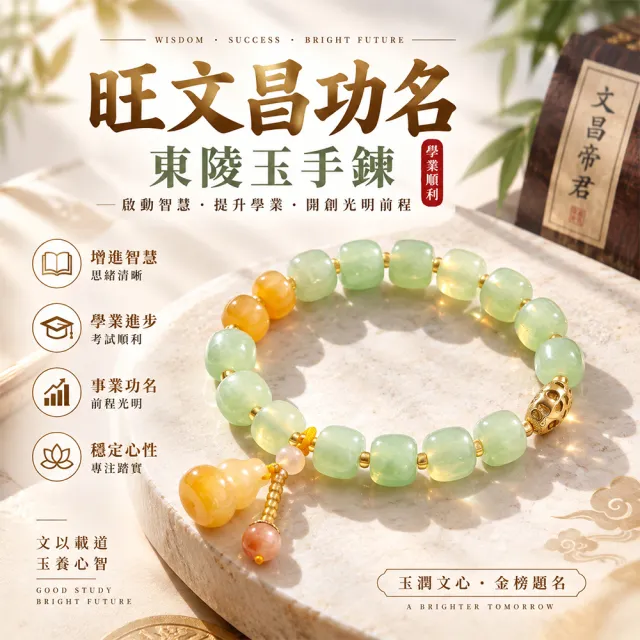 【林海陽】旺文昌功名東陵玉手鍊